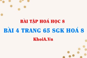 Bài 4 trang 65 SGK Hóa 8: Mol, Khối lượng mol, Thể tích mol